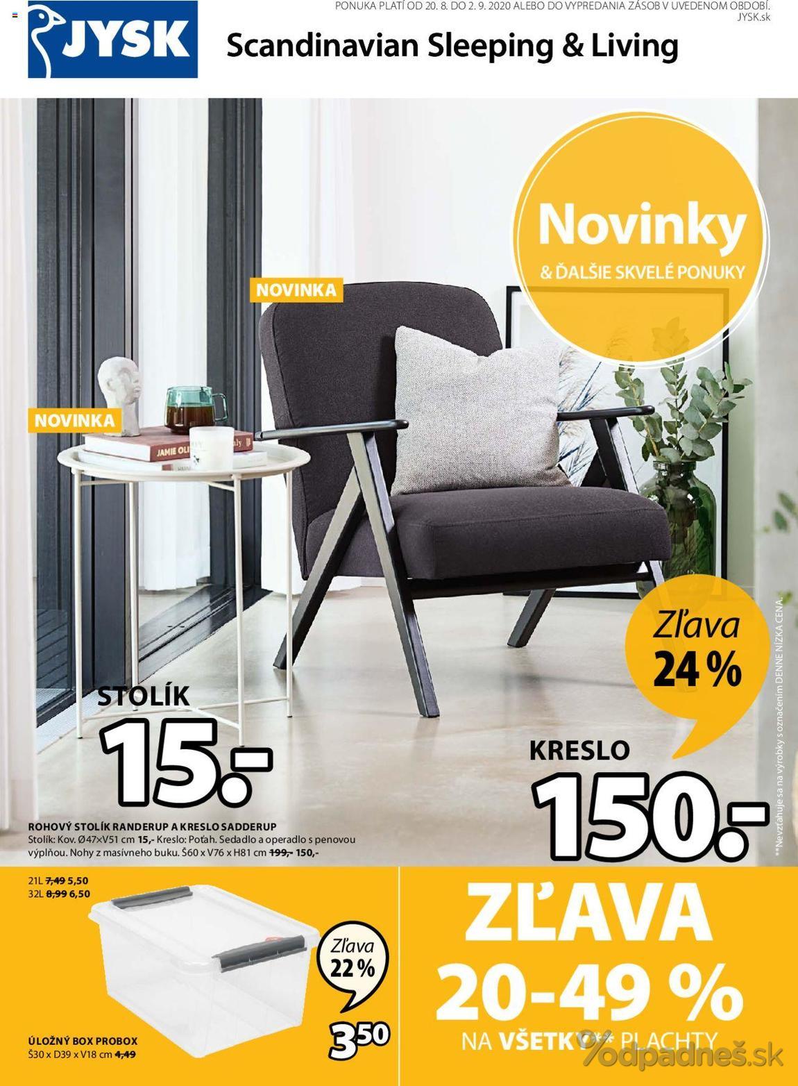 1. stránka Jysk letáku