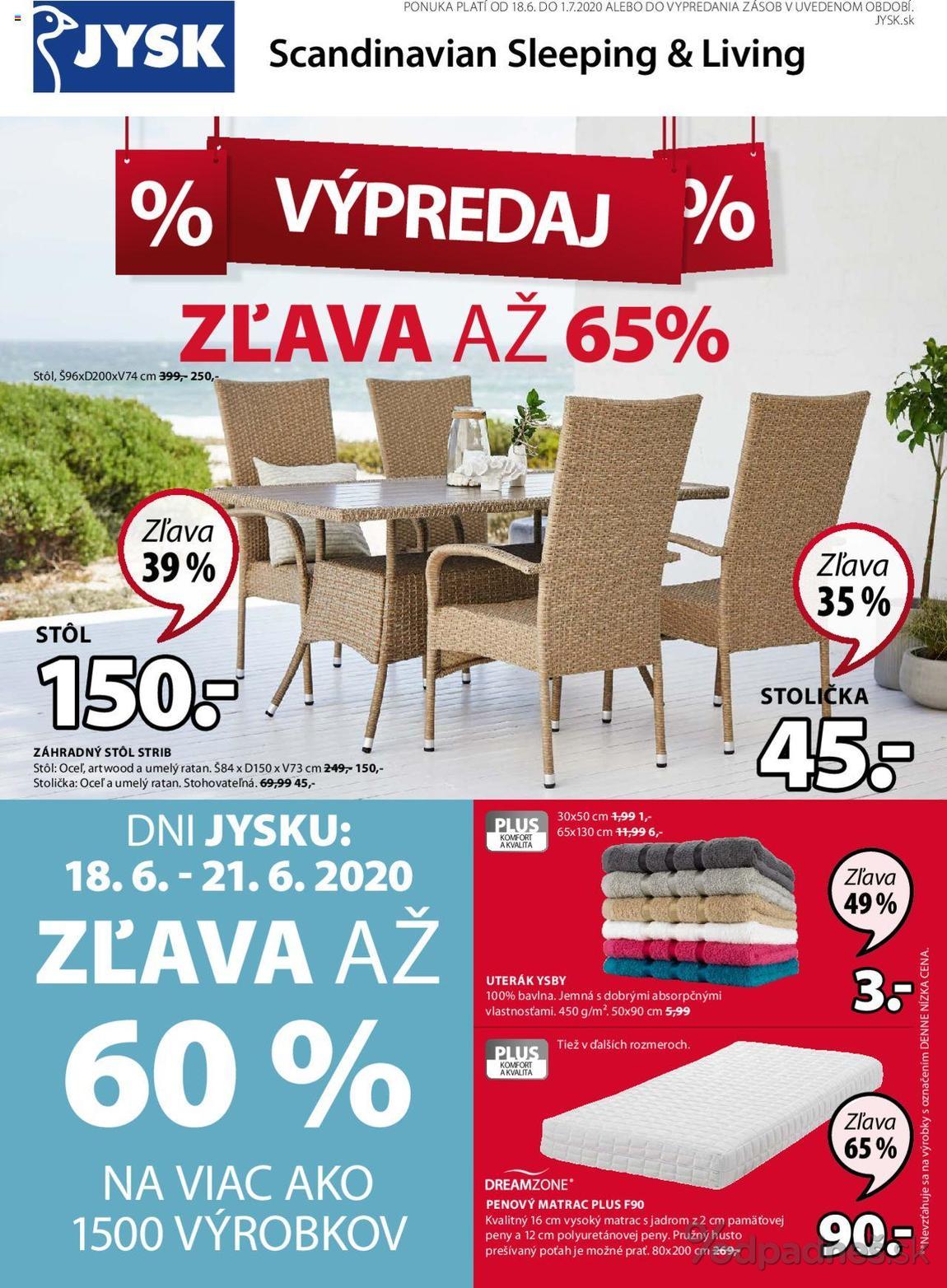 1. stránka Jysk letáku