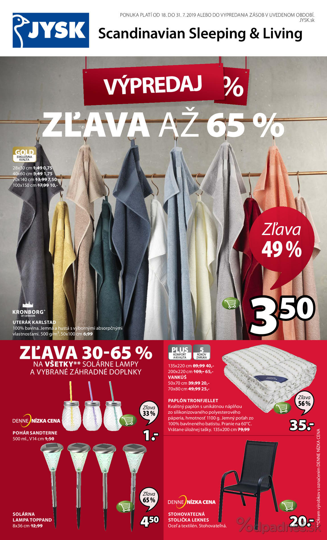 1. stránka Jysk letáku