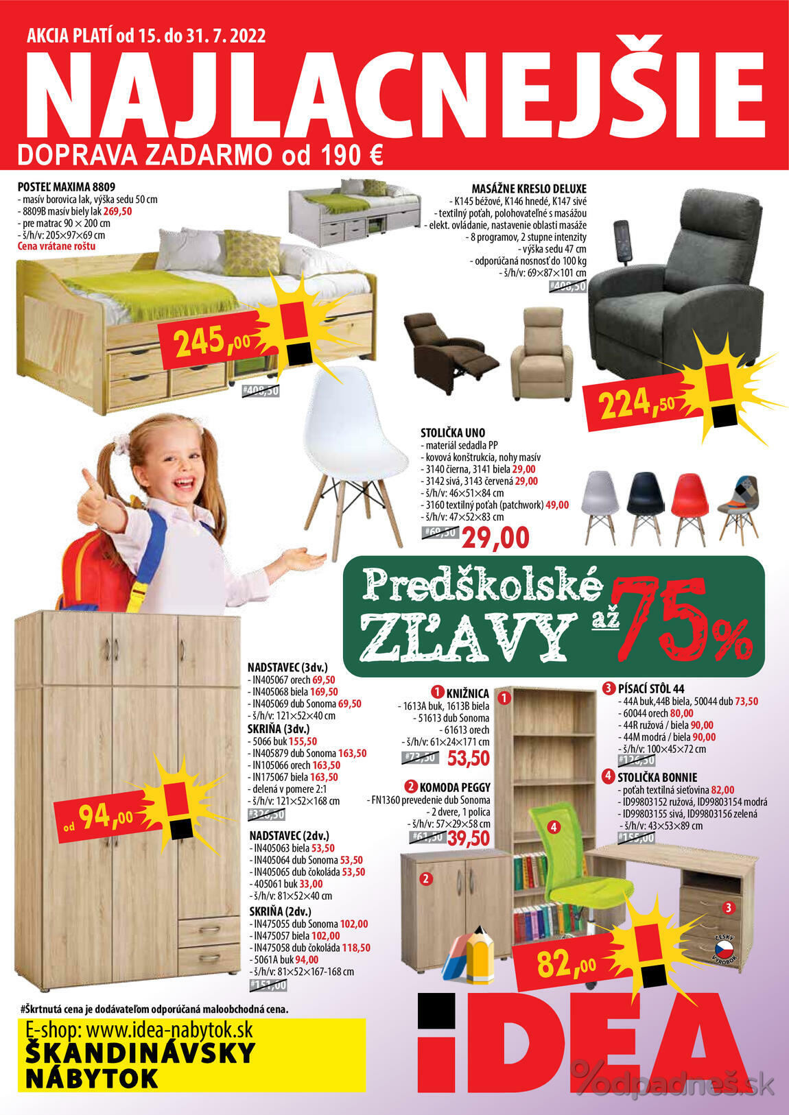 1. stránka IDEA nábytok letáku