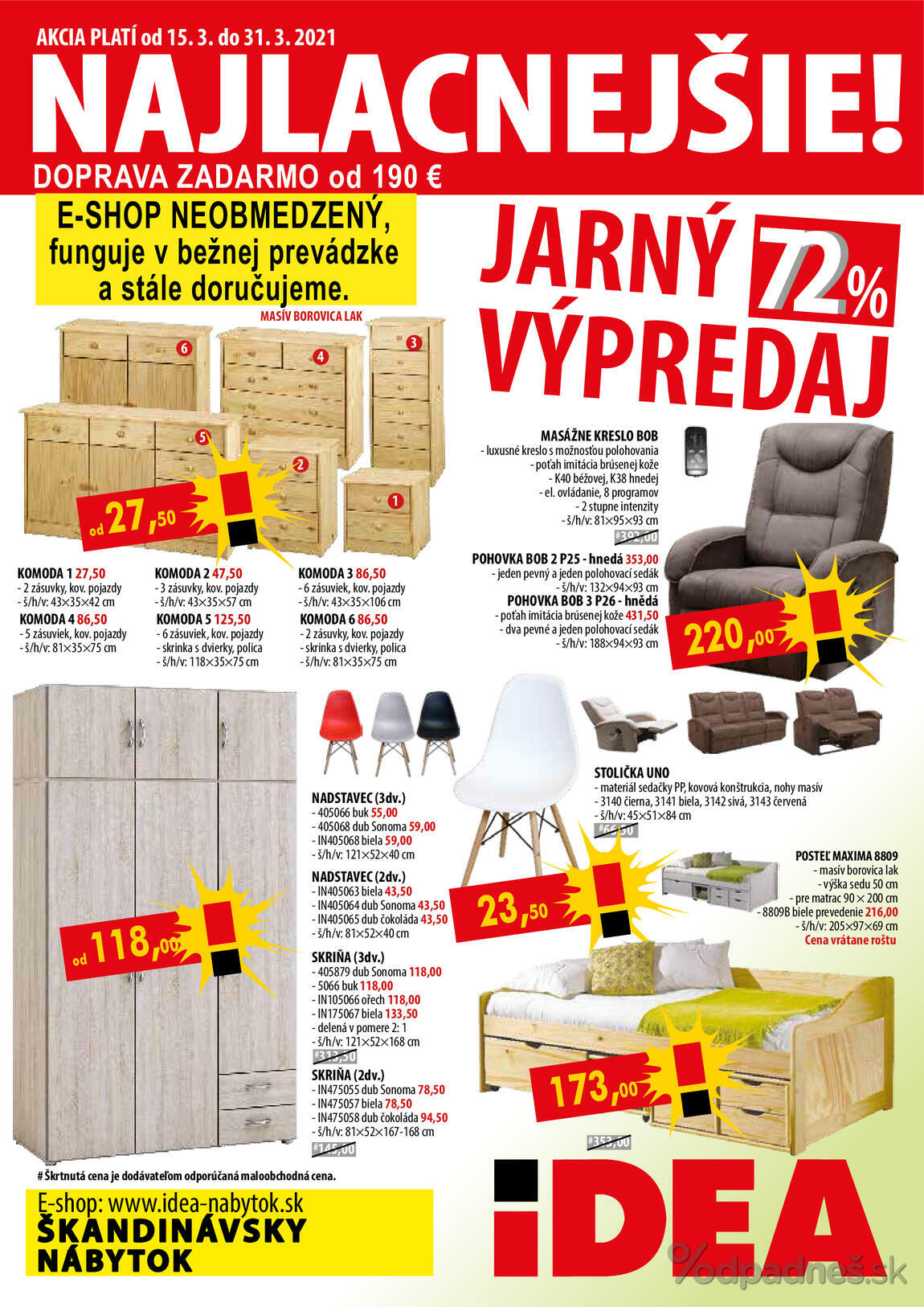 1. stránka IDEA nábytok letáku