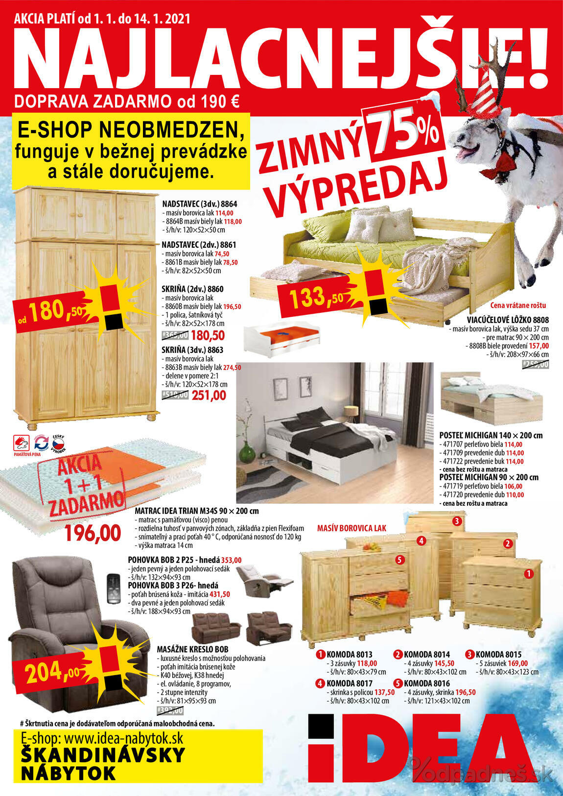 1. stránka IDEA nábytok letáku