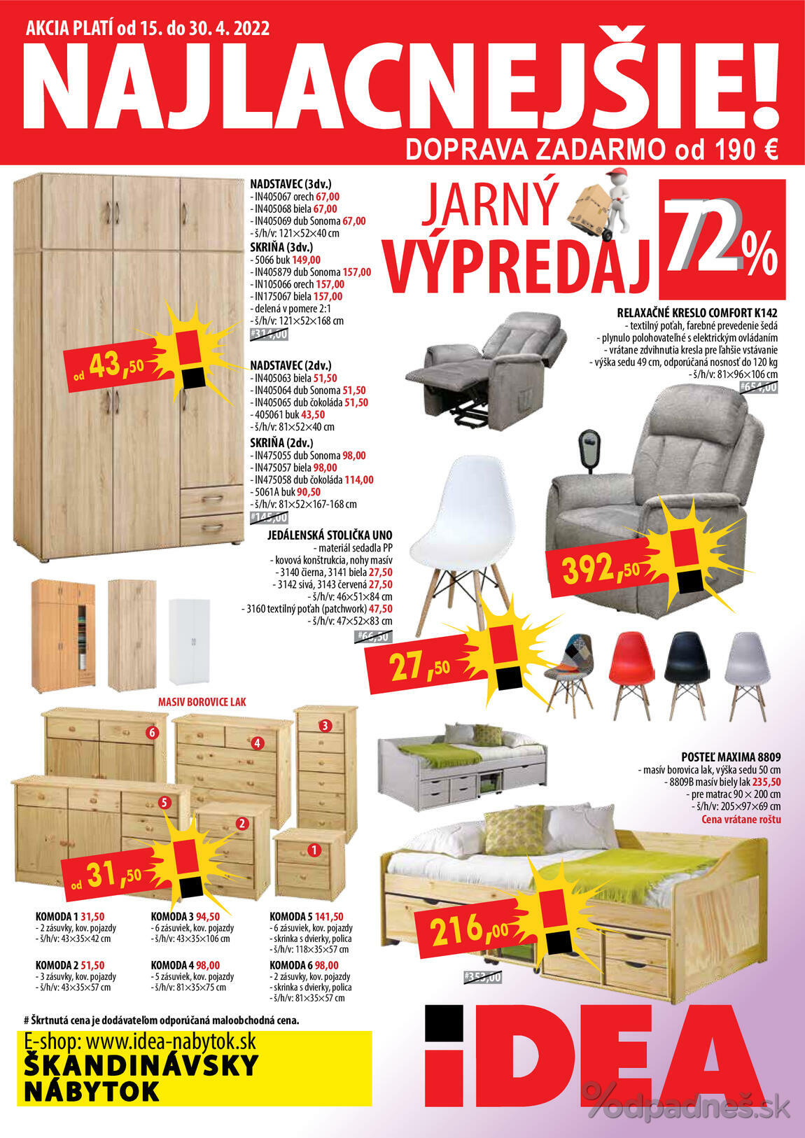 1. stránka IDEA nábytok letáku