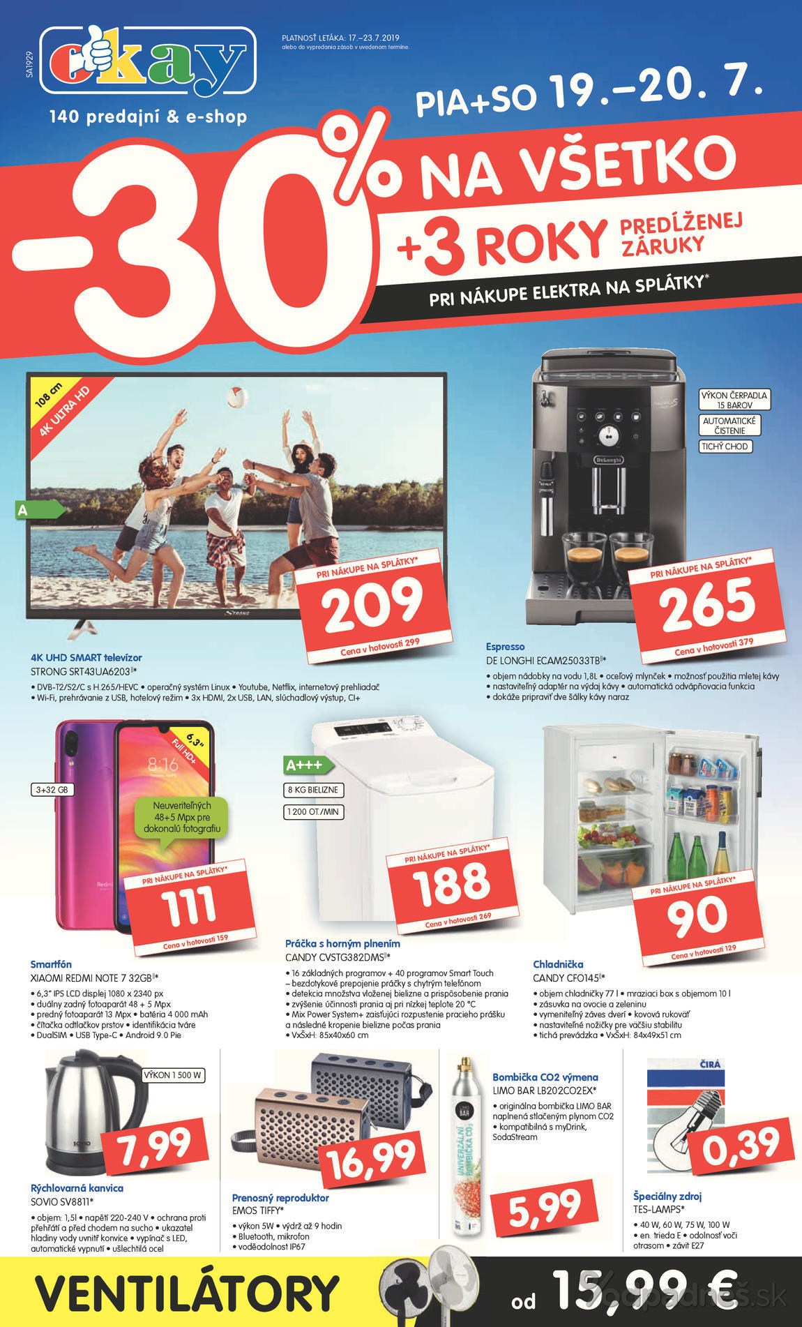 1. stránka OKAY elektro letáku