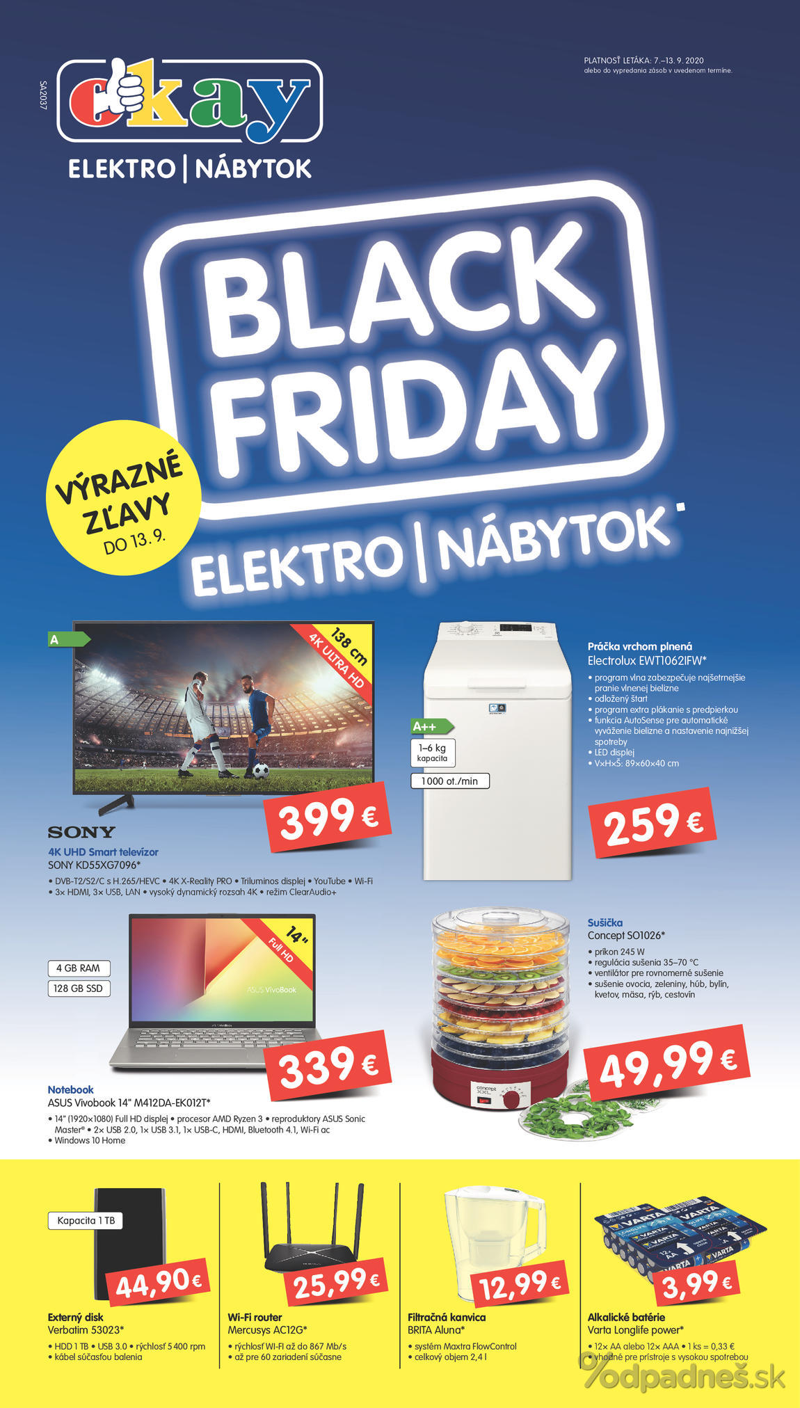 1. stránka OKAY elektro letáku