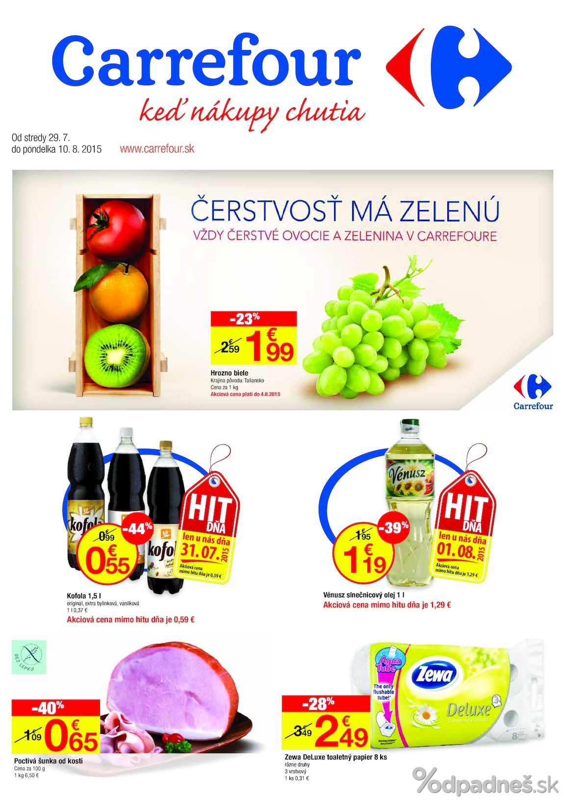 1. stránka Carrefour letáku