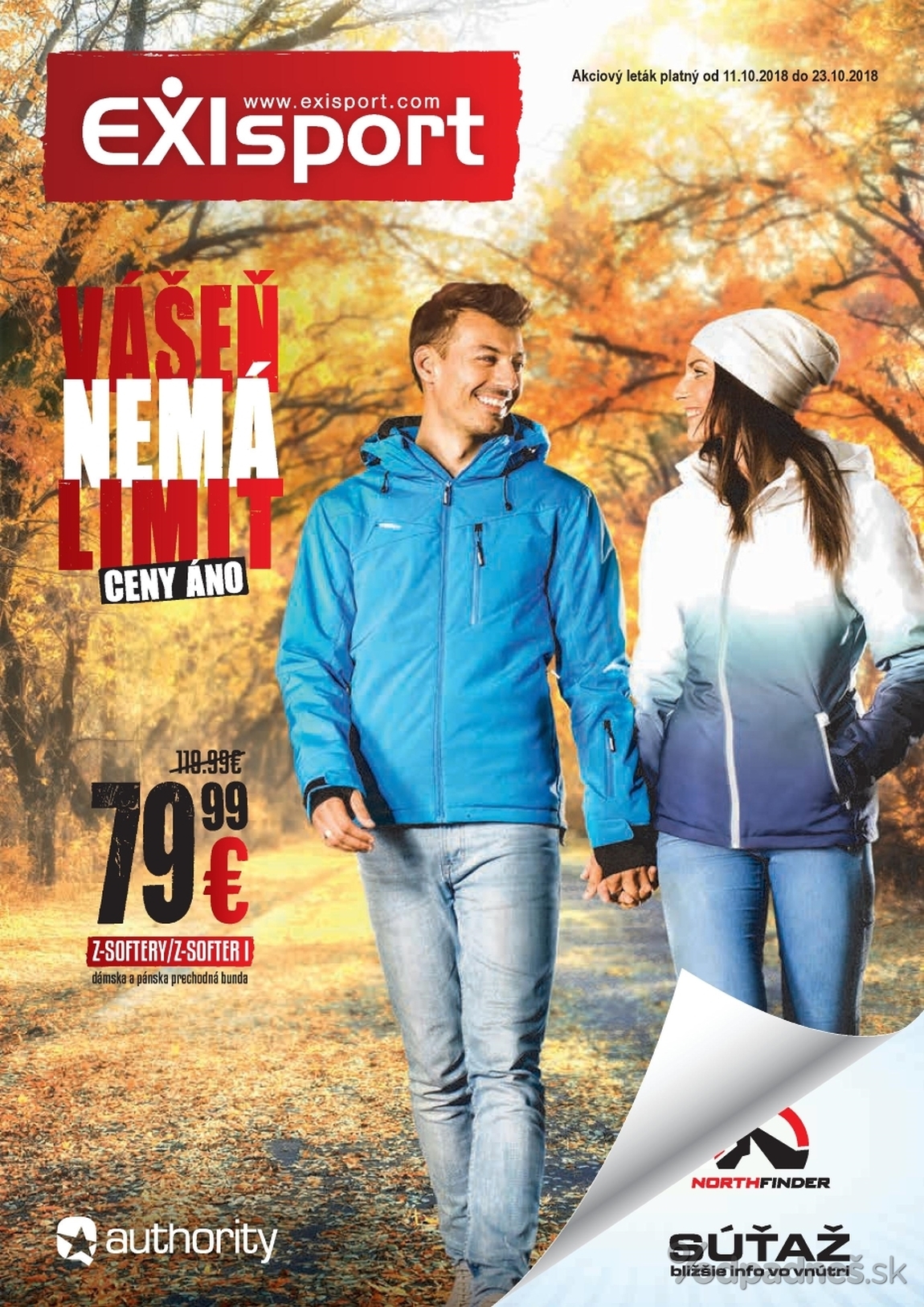 1. stránka Exisport letáku