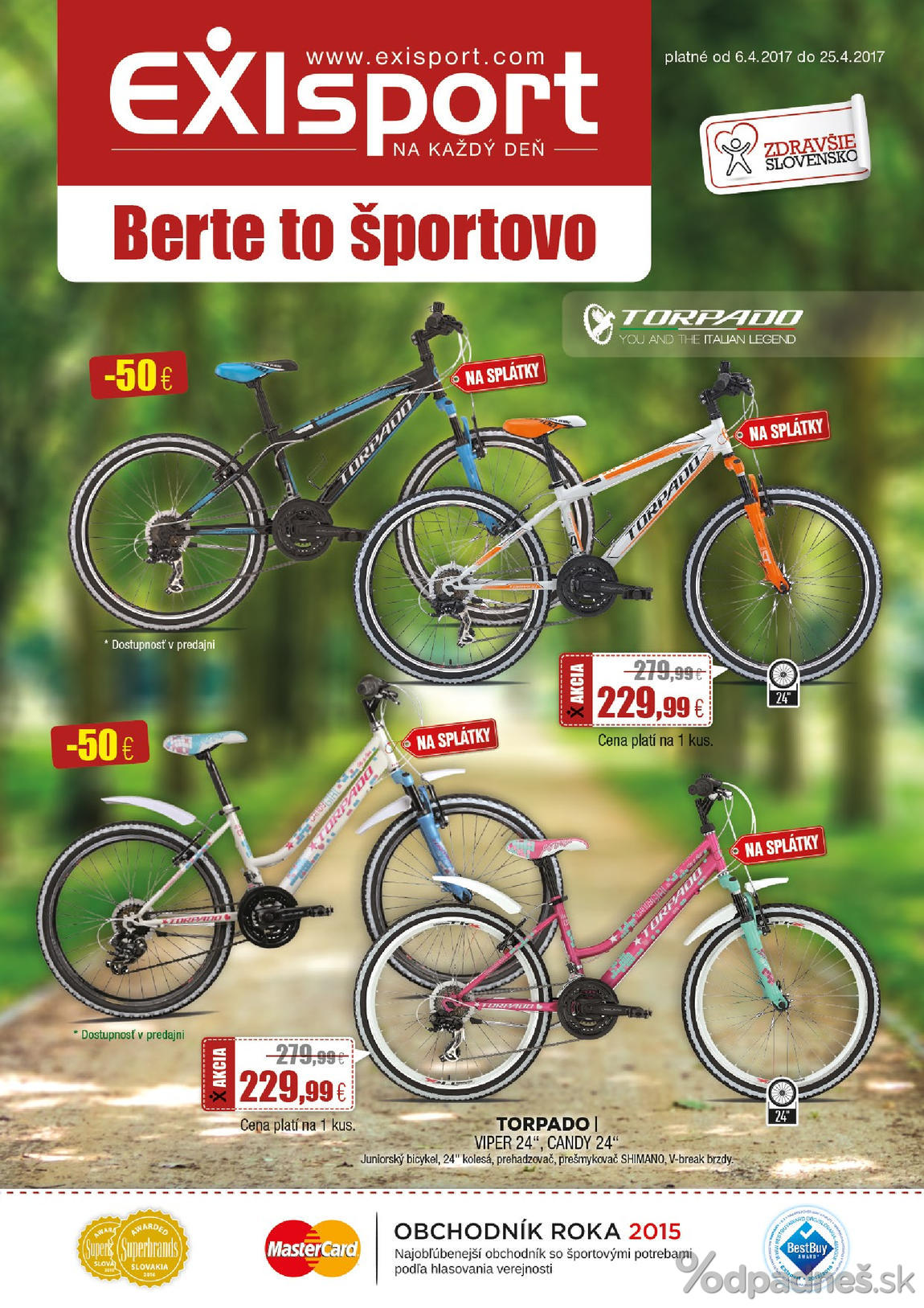 1. stránka Exisport letáku