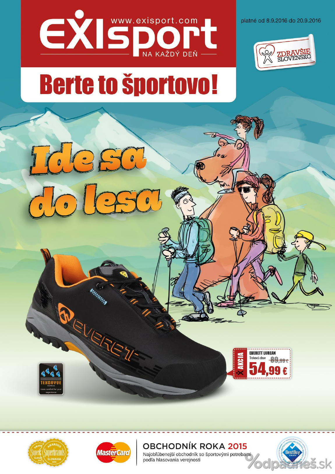 1. stránka Exisport letáku