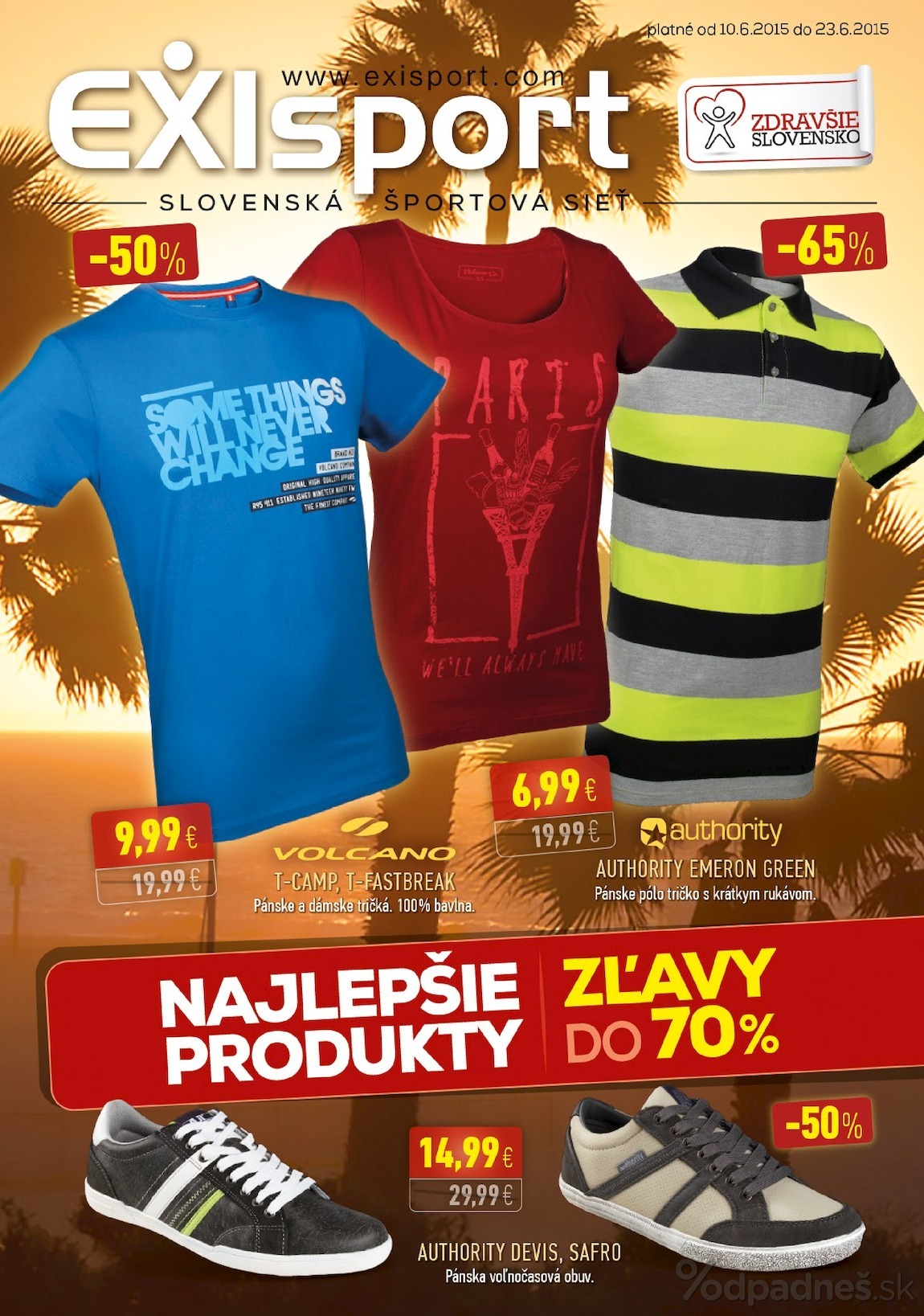 1. stránka Exisport letáku