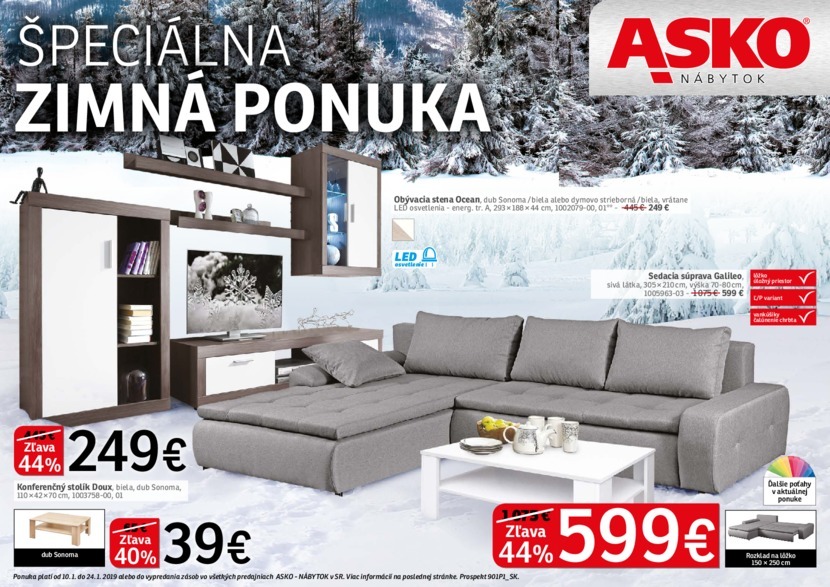 1. stránka Asko nábytok letáku