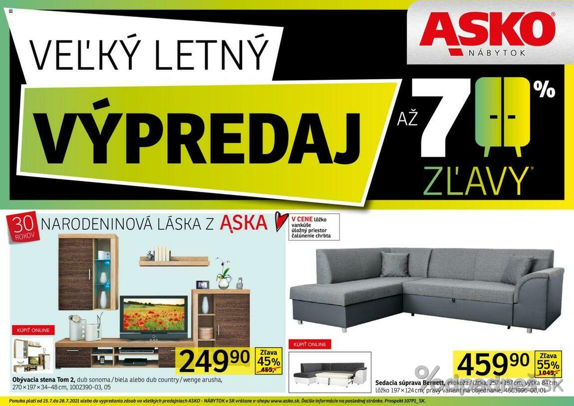 1. stránka Asko nábytok letáku