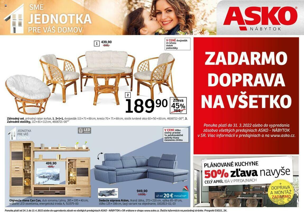 1. stránka Asko nábytok letáku