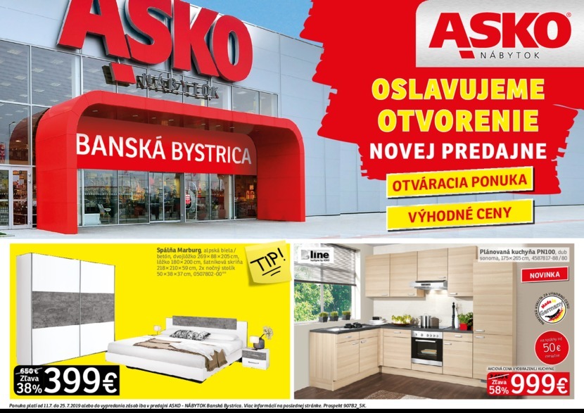 1. stránka Asko nábytok letáku