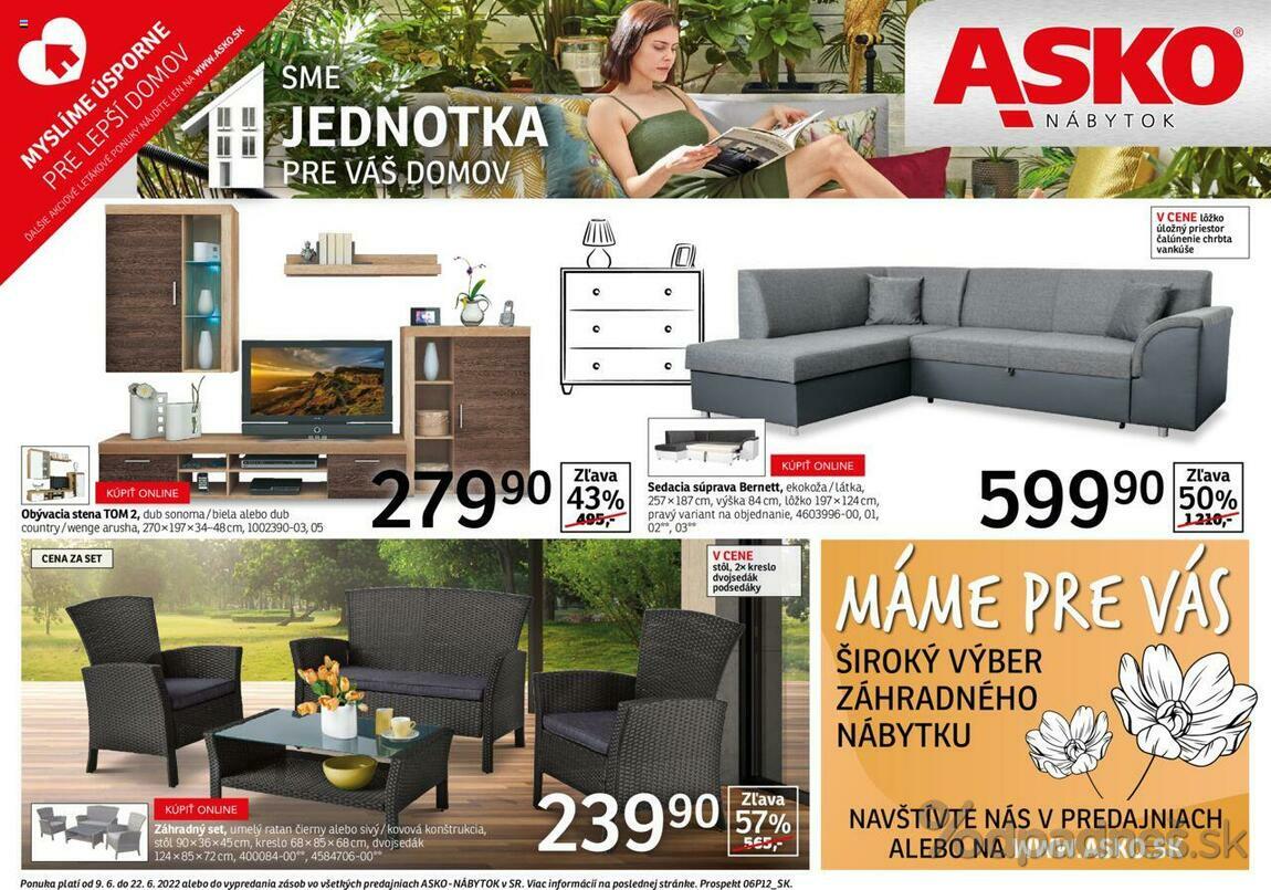 1. stránka Asko nábytok letáku