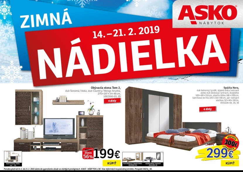 1. stránka Asko nábytok letáku