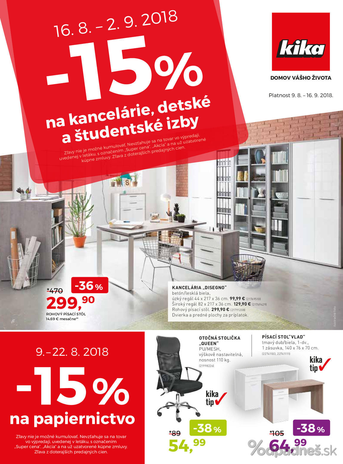 1. stránka Kika letáku