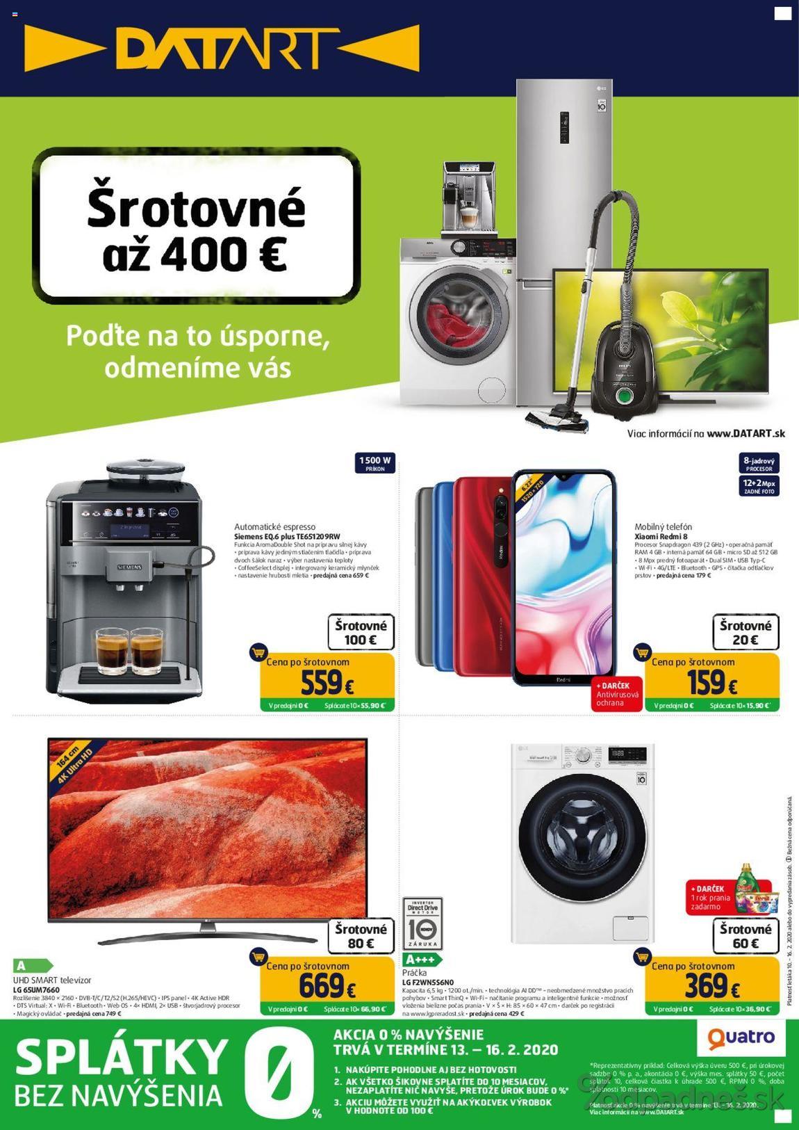 1. stránka Datart letáku