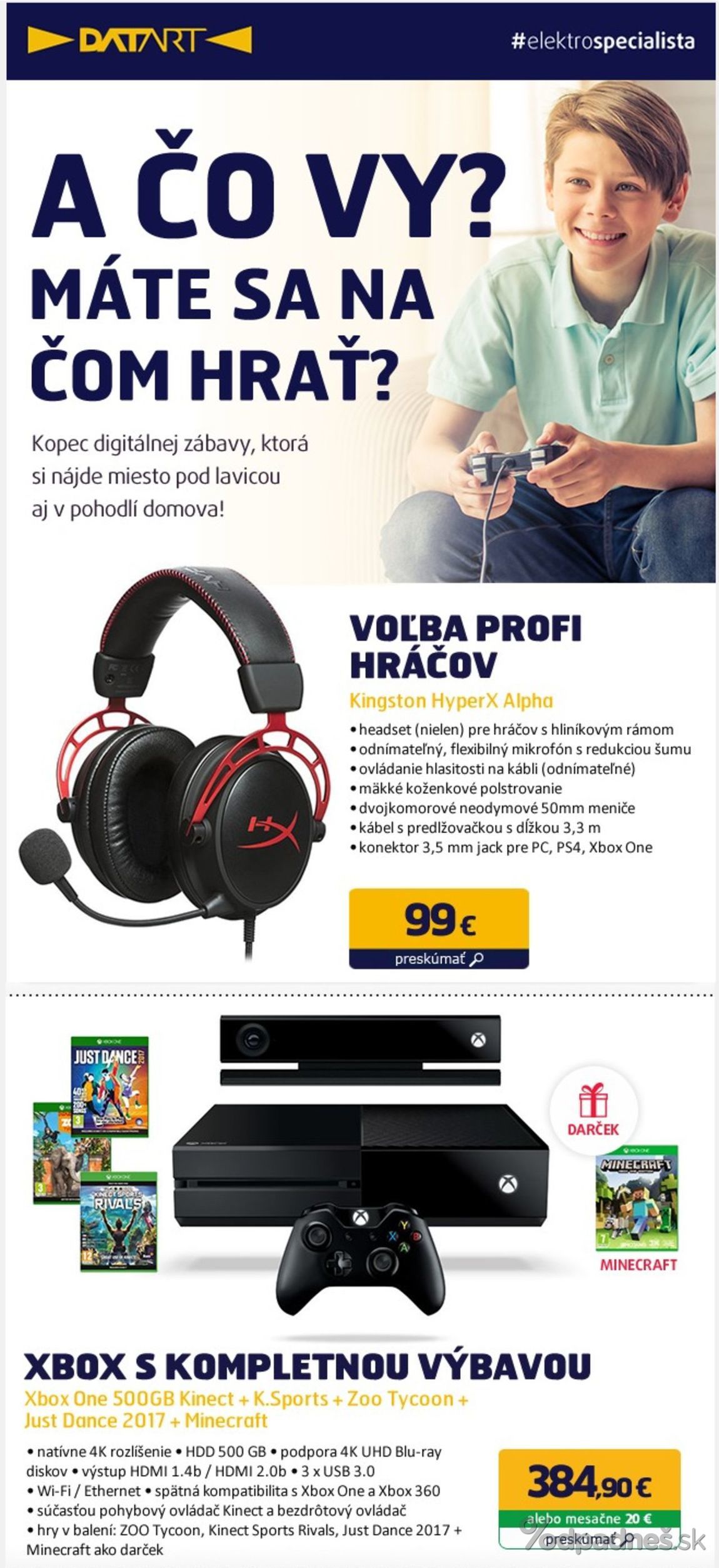 1. stránka Datart letáku