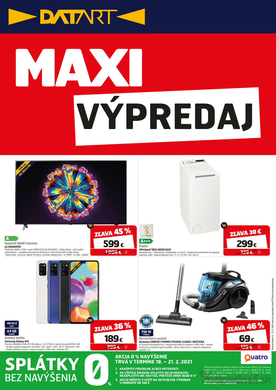 1. stránka Datart letáku