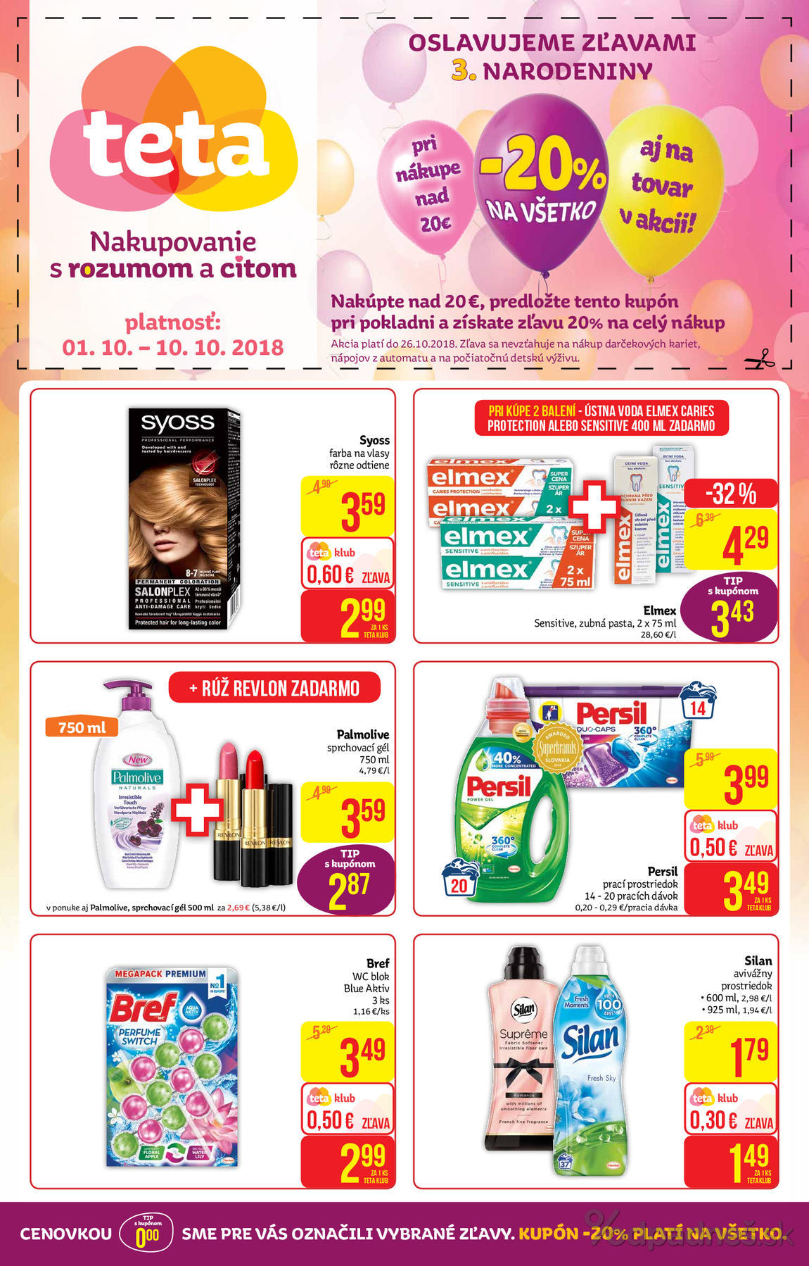 1. stránka Teta Drogerie letáku