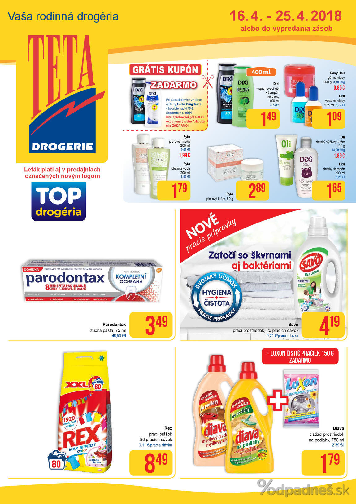 1. stránka Teta Drogerie letáku