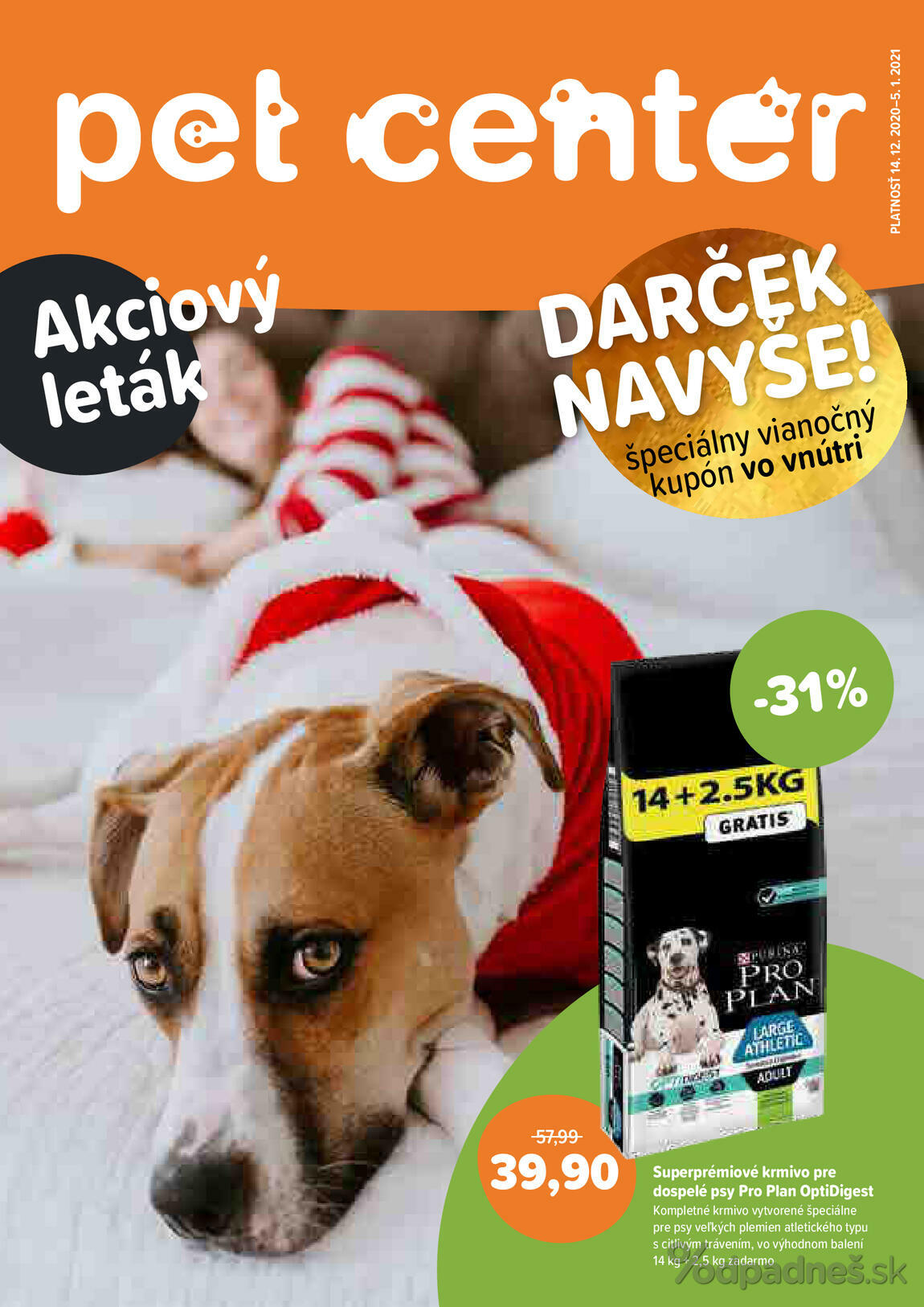 1. stránka Pet Center letáku