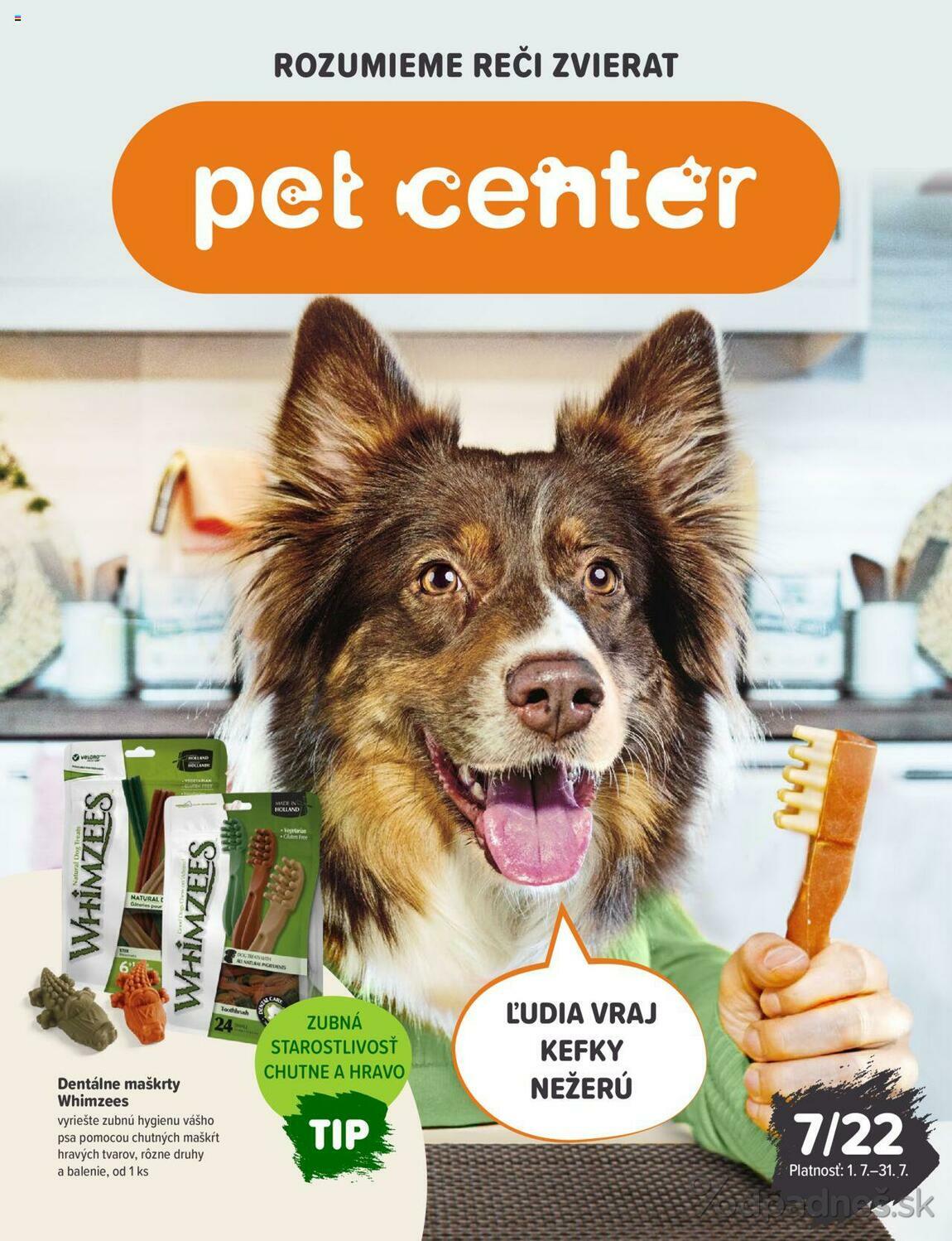 1. stránka Pet Center letáku