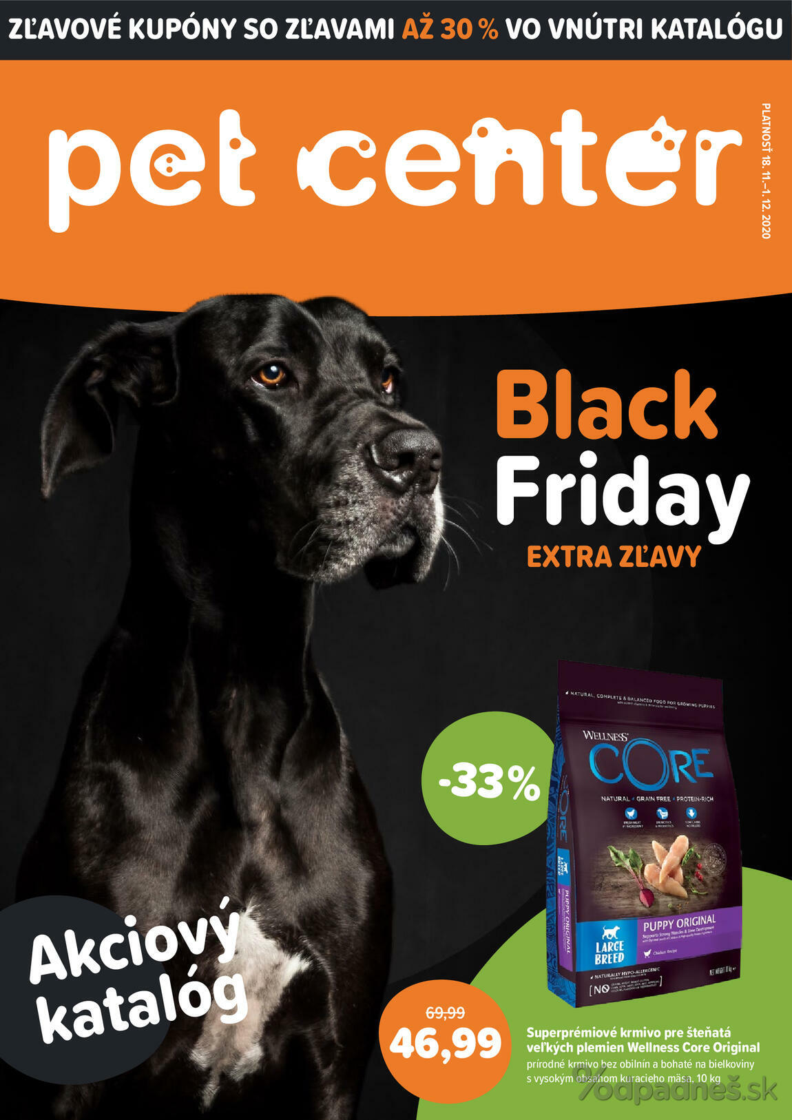 1. stránka Pet Center letáku