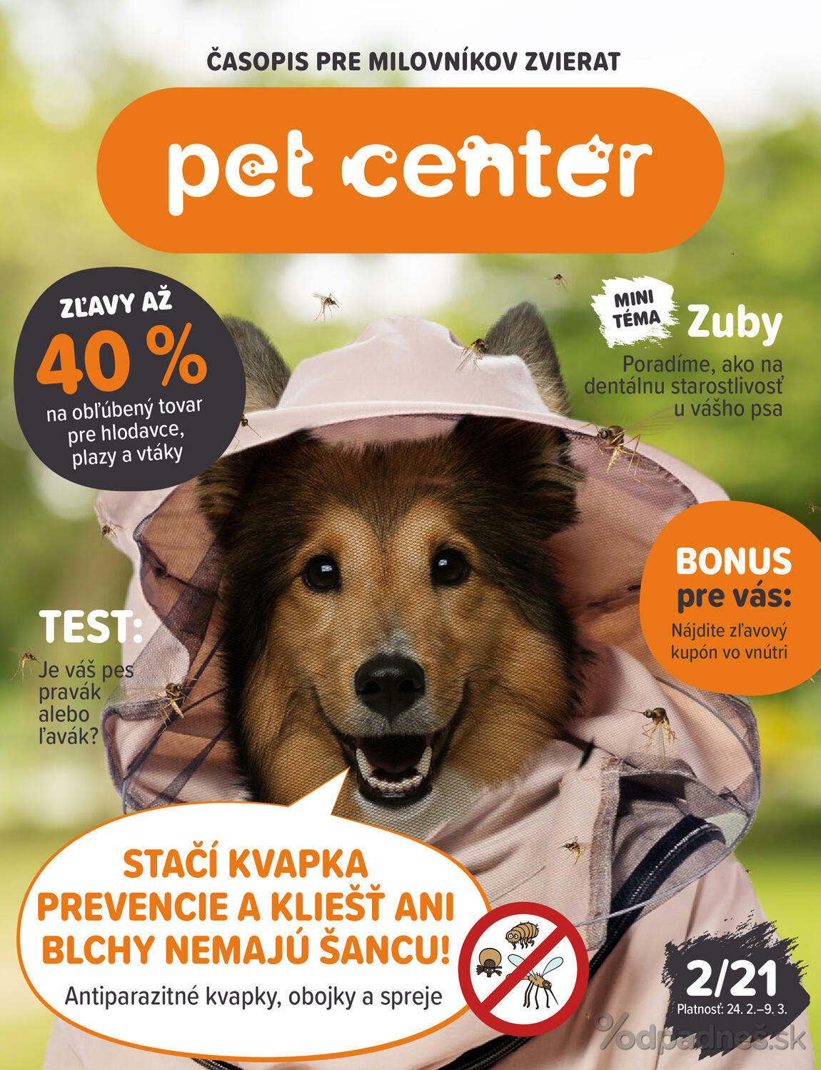 1. stránka Pet Center letáku