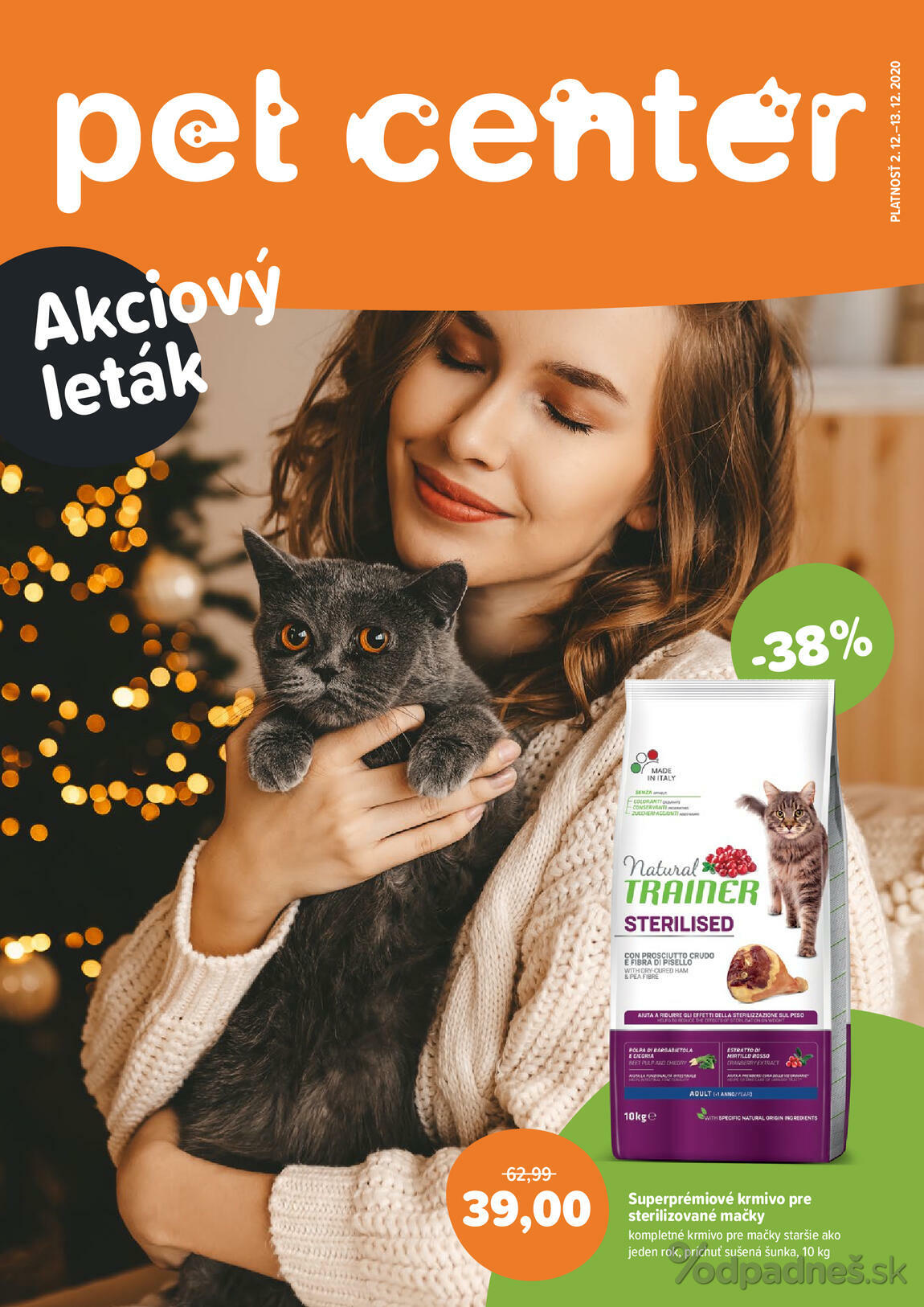 1. stránka Pet Center letáku