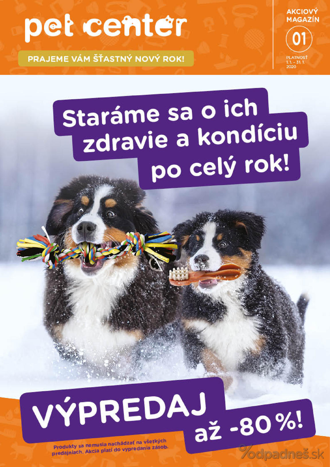 1. stránka Pet Center letáku