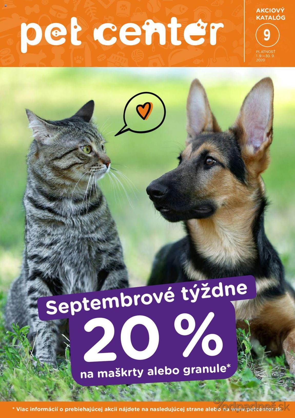 1. stránka Pet Center letáku