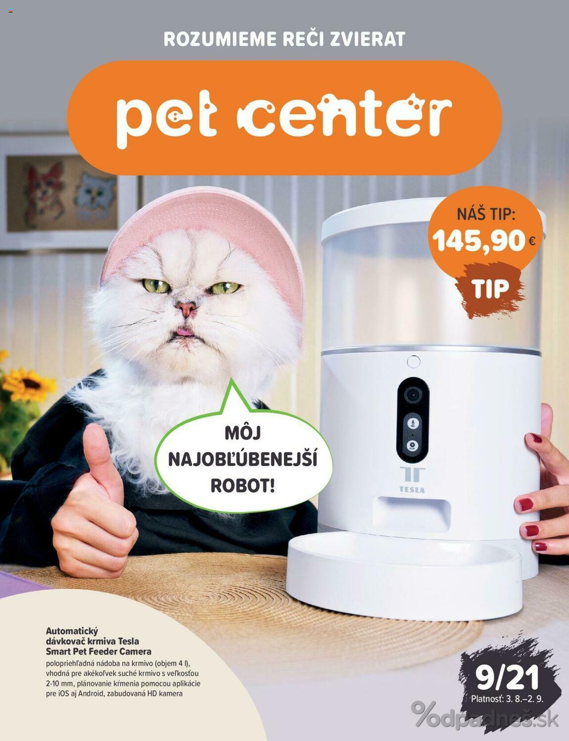 1. stránka Pet Center letáku