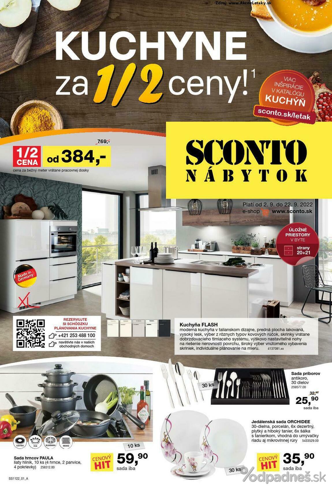 1. stránka Sconto nábytok letáku