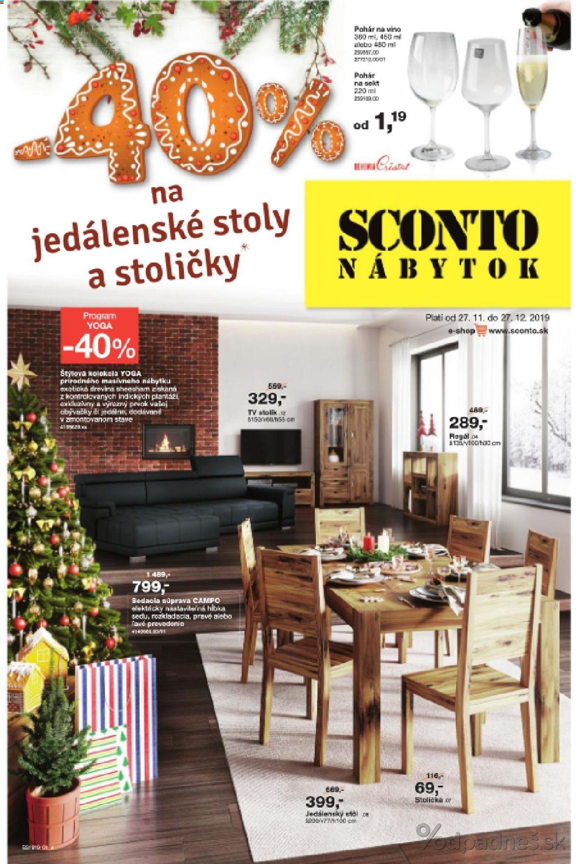 1. stránka Sconto nábytok letáku