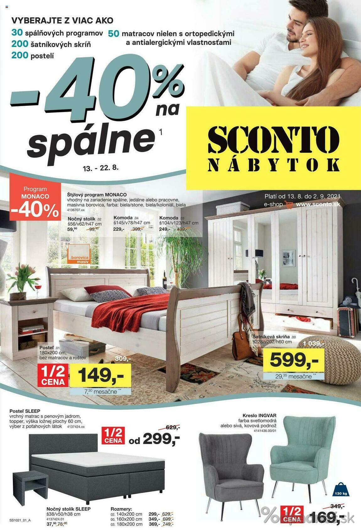1. stránka Sconto nábytok letáku