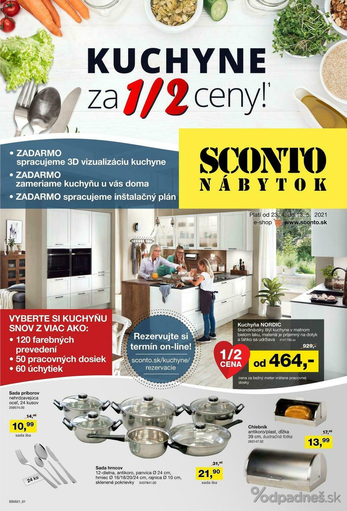 1. stránka Sconto nábytok letáku