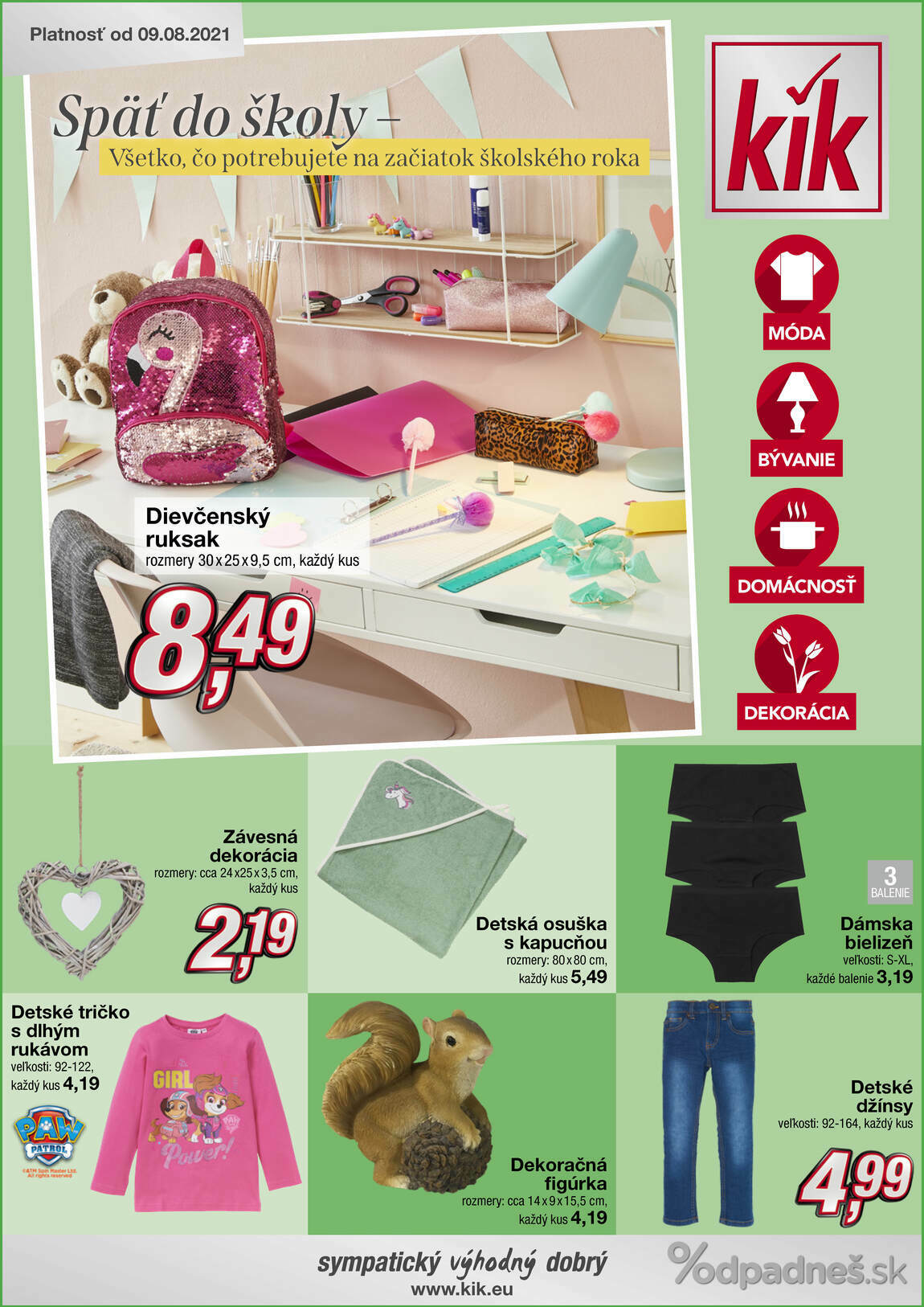 1. stránka KIK letáku
