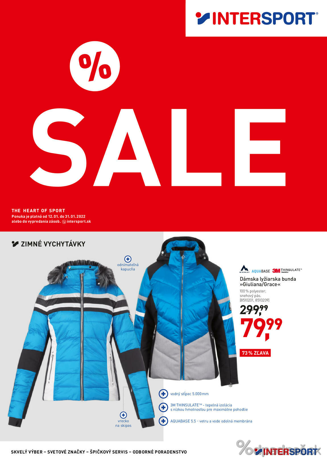 1. stránka Intersport letáku