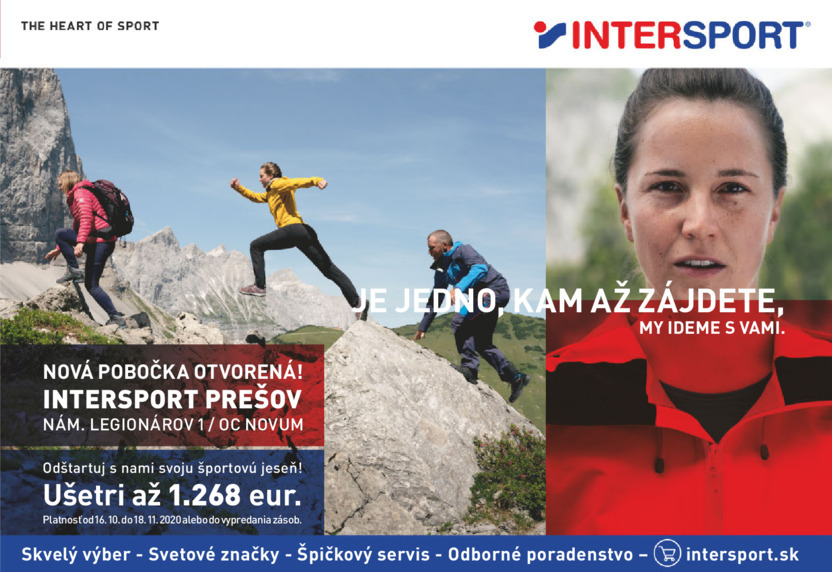 1. stránka Intersport letáku