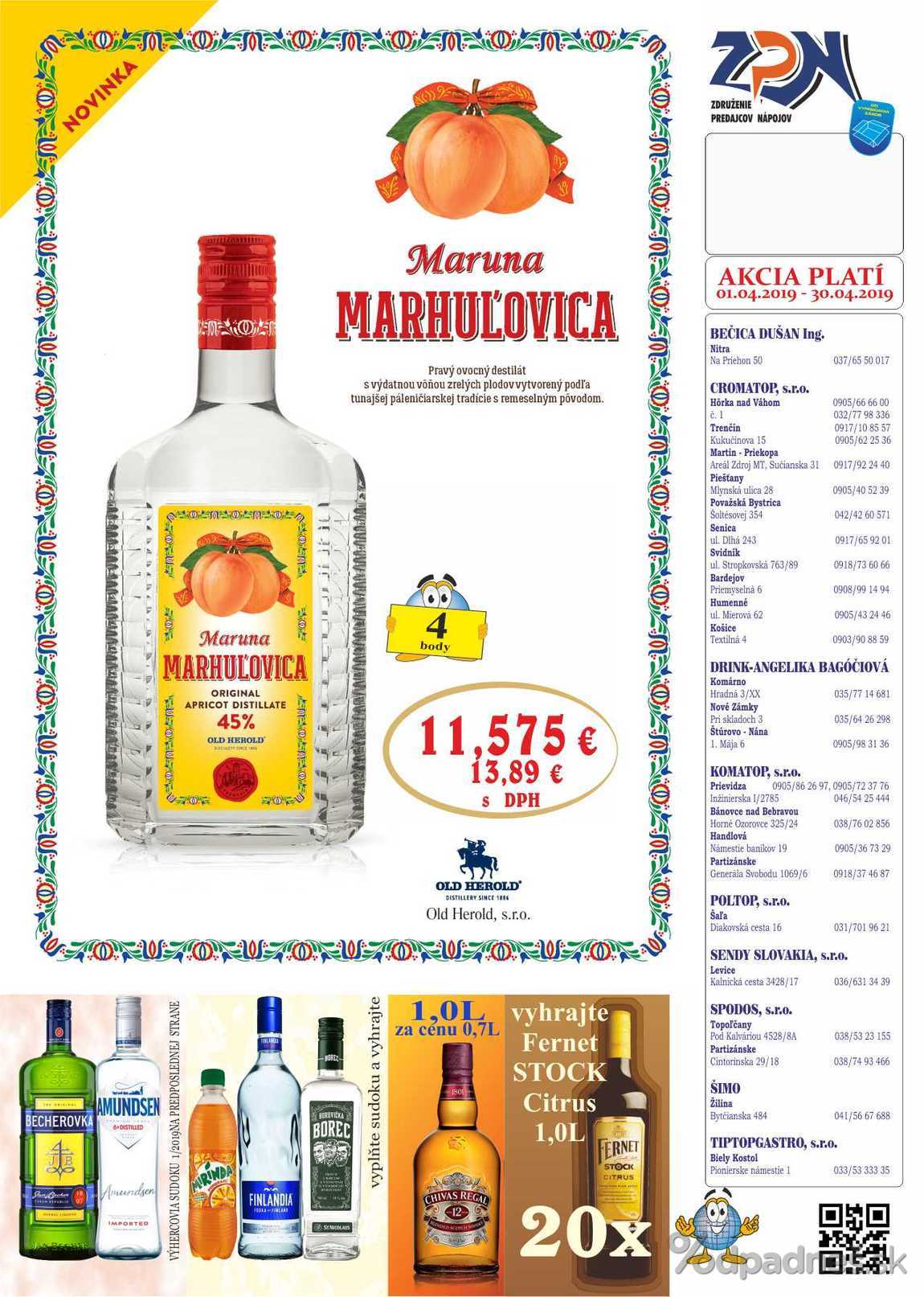1. stránka Drinkvo letáku