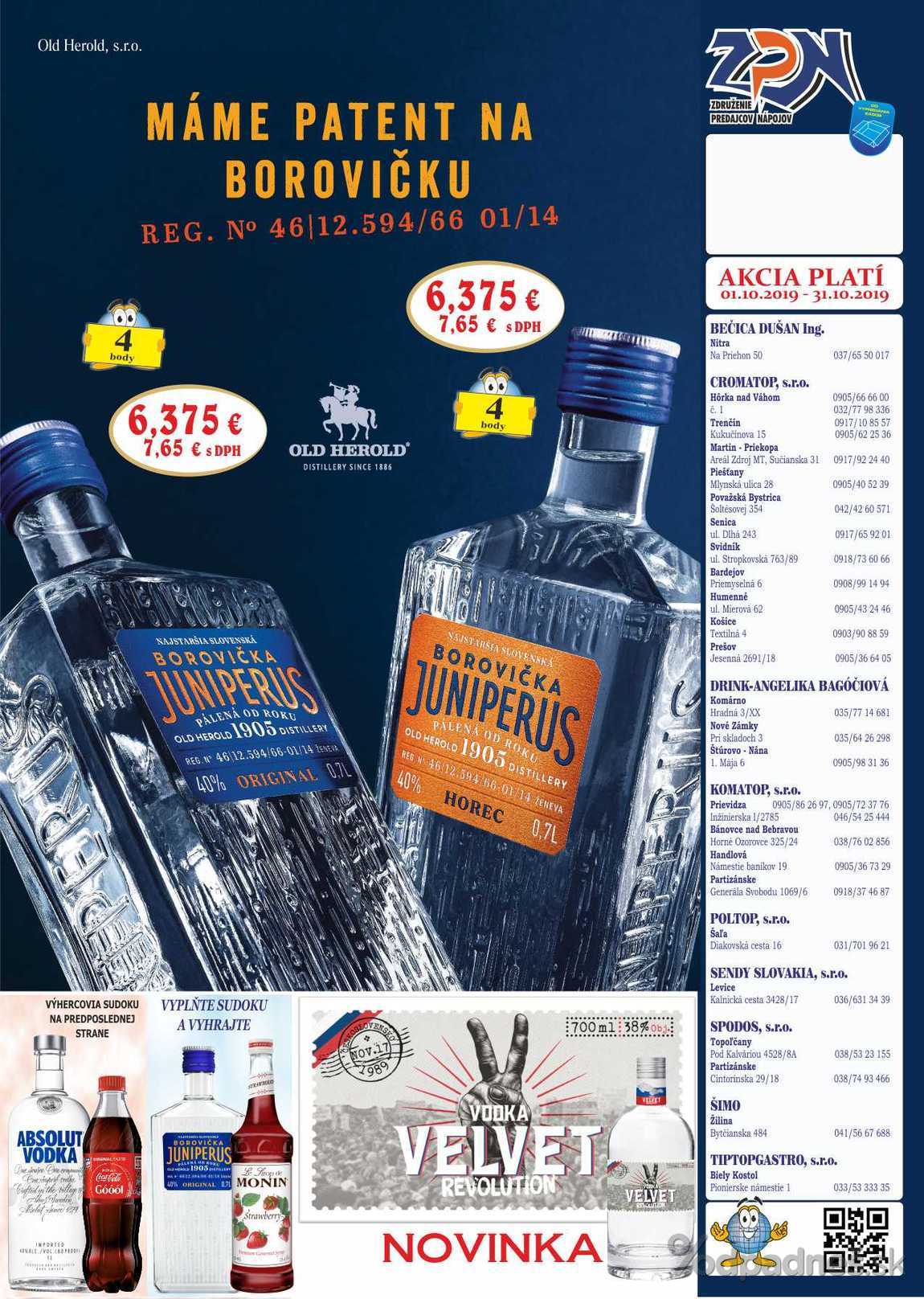 1. stránka Drinkvo letáku