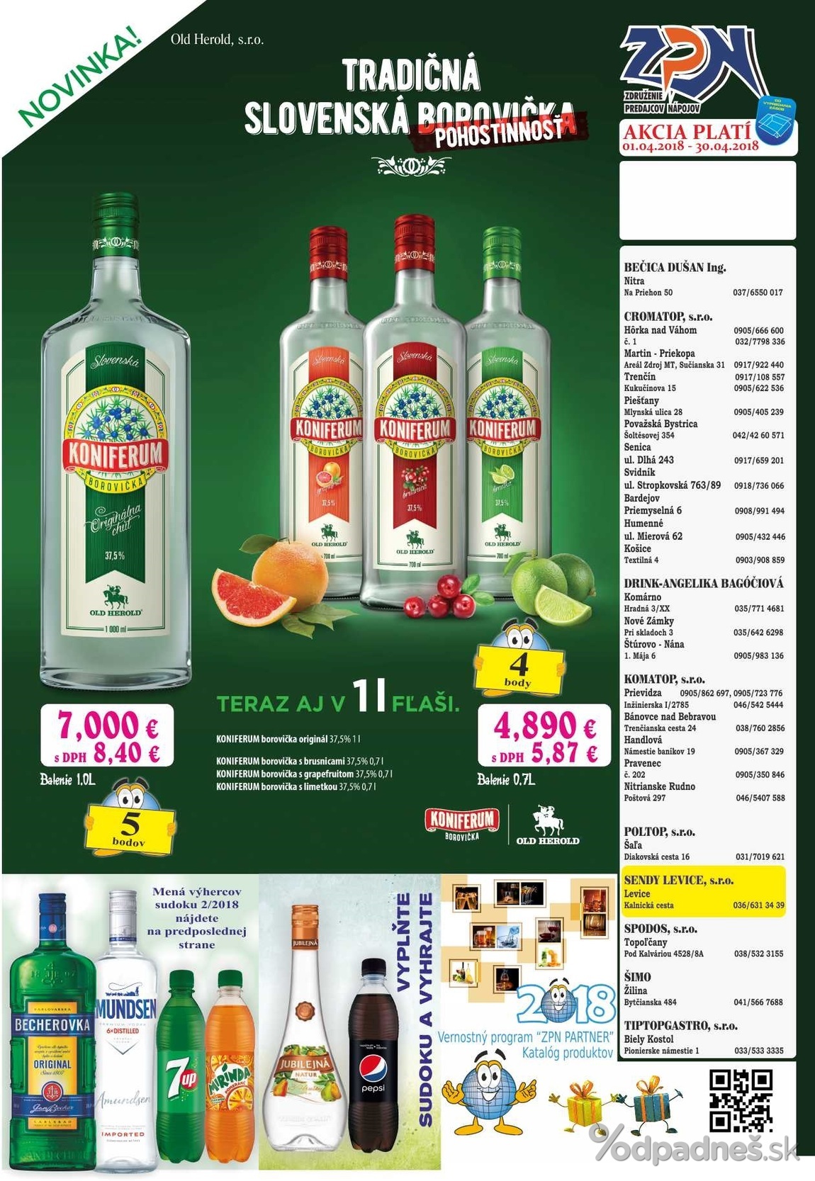 1. stránka Drinkvo letáku