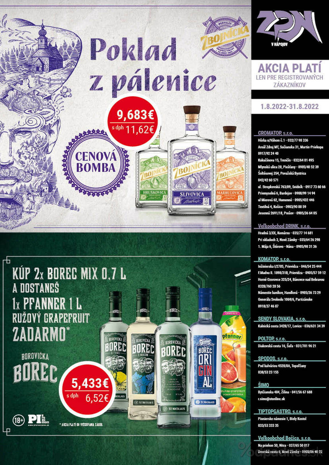 1. stránka Drinkvo letáku