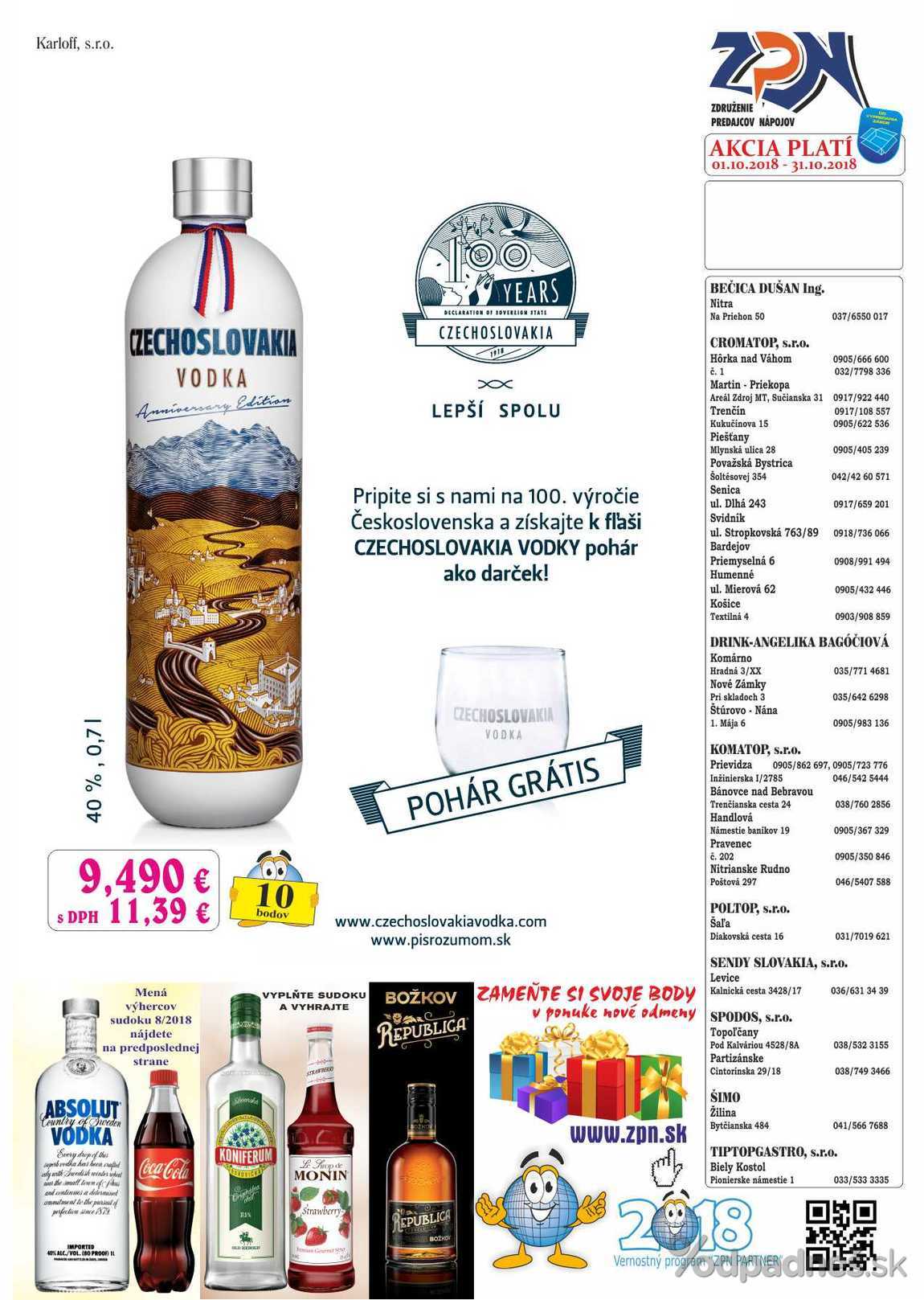 1. stránka Drinkvo letáku
