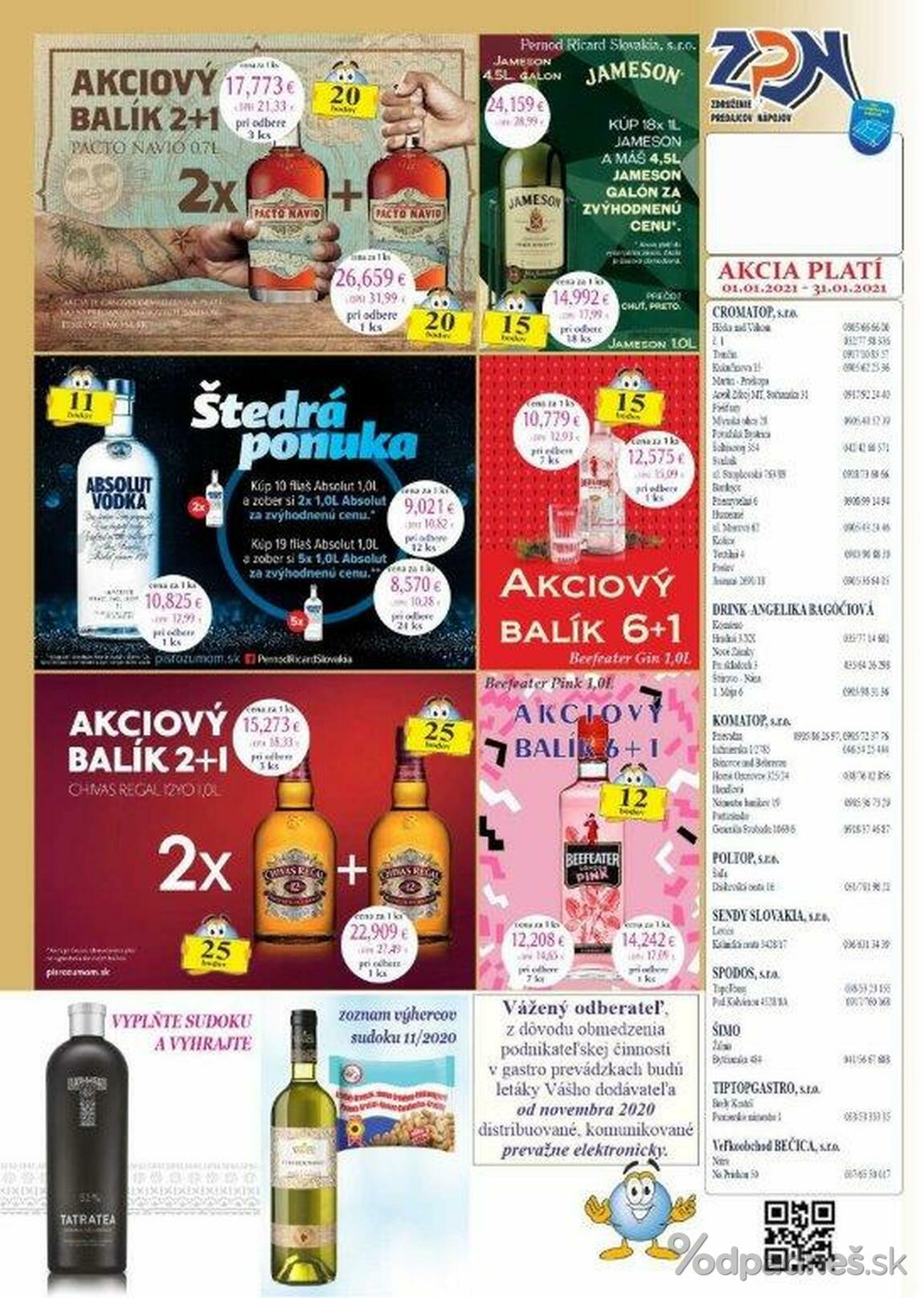1. stránka Drinkvo letáku