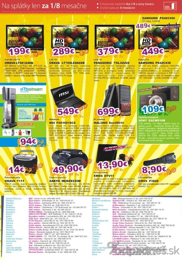1. stránka Home Elektro letáku