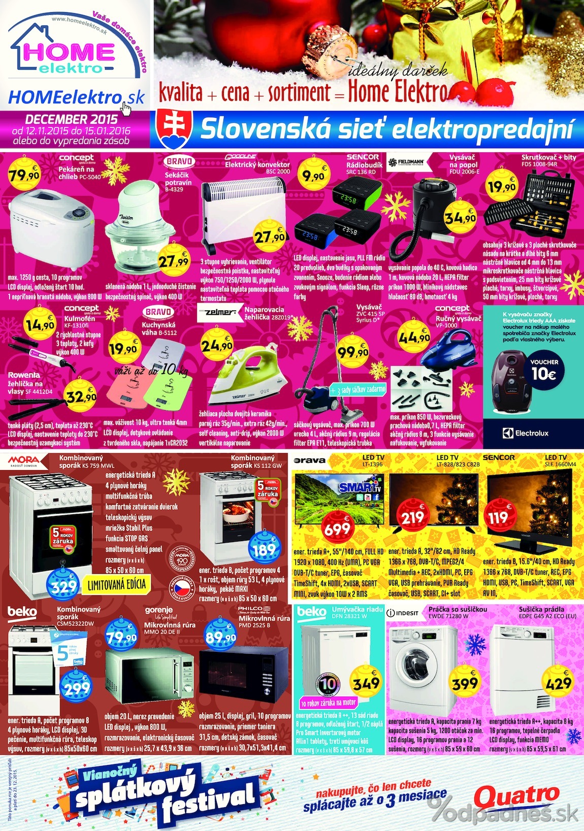 1. stránka Home Elektro letáku