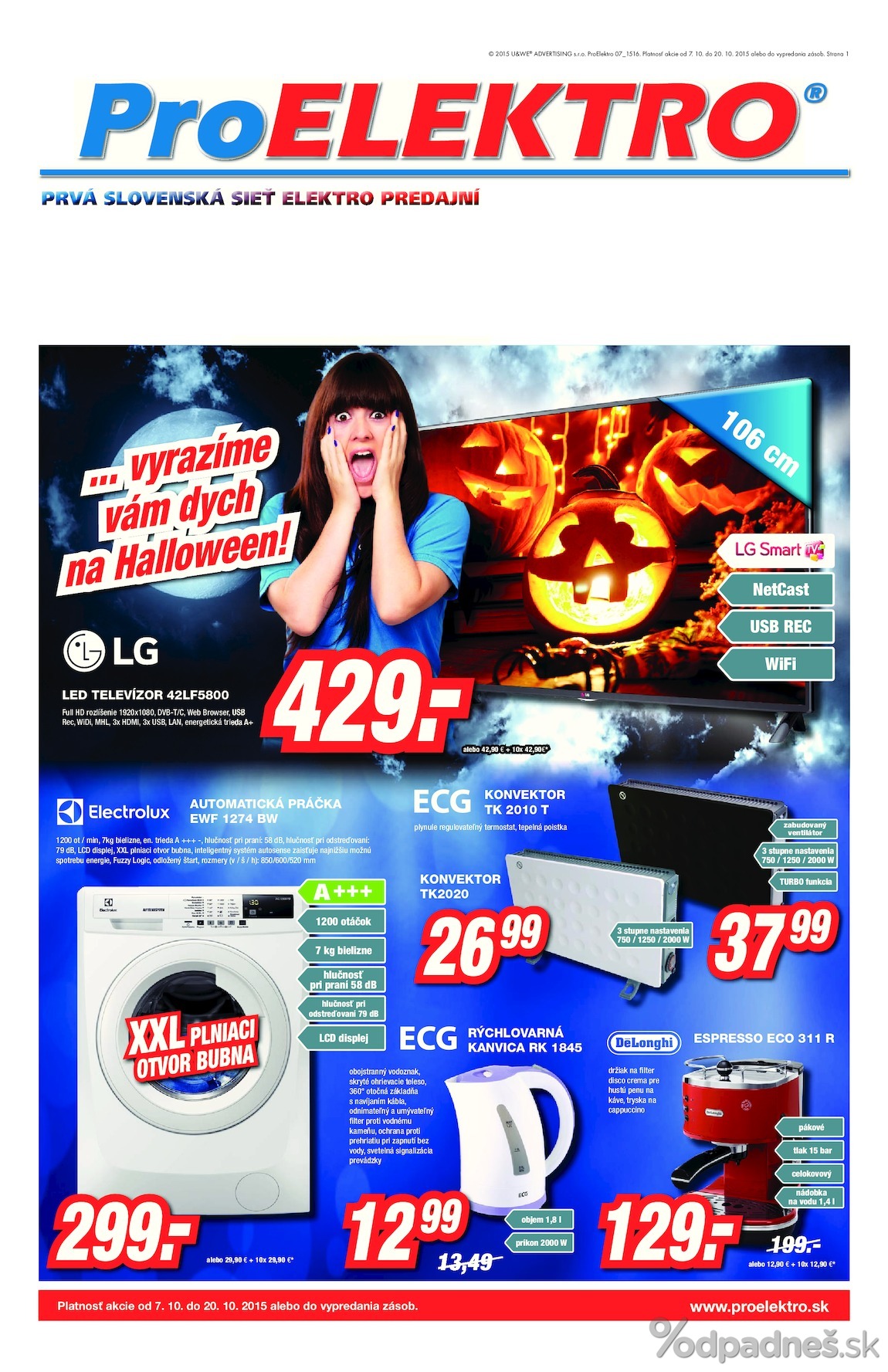 1. stránka Pro Elektro letáku